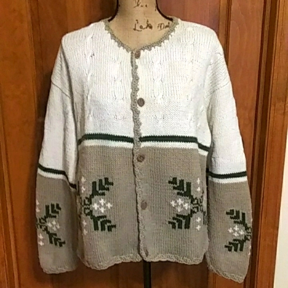 Rey Wear hand knit cotton cardigan